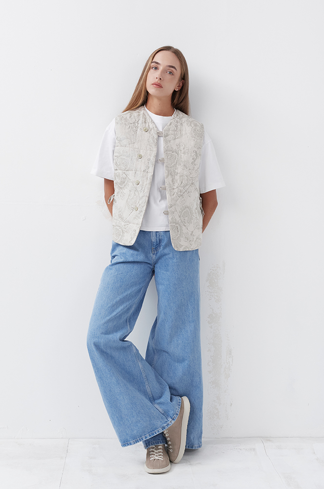 Камізелька льон стьобана двостороння (КА98)